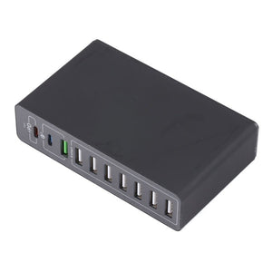 10 in 1 65W QC3.0 USB Smart Fast Charger, US Plug, UK Plug, AU Plug - ORIWHIZ