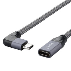 100W USB - C / Type - C Elbow Male to USB - C / Type - C Female Full - function Data Extension Cable, 0.2m, 0.5m, 1m, 1.5m - ORIWHIZ