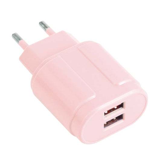 13 - 22 2.1A Dual USB Macarons Travel Charger,, EU Plug, US Plug - ORIWHIZ