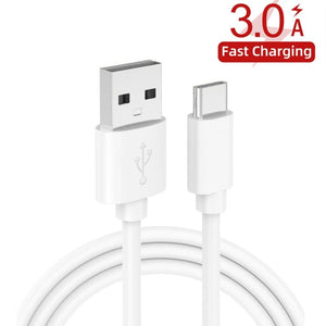 2 in 1 1m USB to USB - C / Type - C Data Cable + 30W QC 3.0 4 USB Interfaces Mobile Phone Tablet PC Universal Quick Charger Travel Charger Set, UK Plug, USB - C / Type - C Set UK Plug - ORIWHIZ