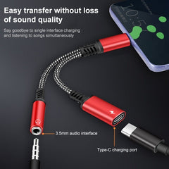 2 in 1 USB - C / Type - C Male to PD 60W USB - C / Type - C Charging + 3.5mm Audio Female Earphone Adapter - ORIWHIZ