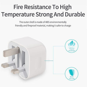 A2344 20W PD 3.0 Type - C / USB - C Folding Travel Charger + USB - C / Type - C to Type - C Fast Charging Data Cable Set, UK Plug, Length: 1m, 20W Type - C Length: 1m - ORIWHIZ