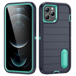 Defender Gen2 Rugged PC + Silicone Phone Case with Holder, For iPhone 12 Pro - ORIWHIZ