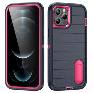 Defender Gen2 Rugged PC + Silicone Phone Case with Holder, For iPhone 12 Pro - ORIWHIZ