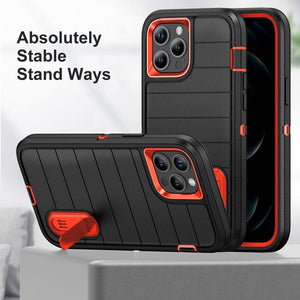 Defender Gen2 Rugged PC + Silicone Phone Case with Holder, For iPhone 12 Pro Max - ORIWHIZ