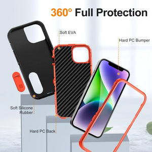 Defender Gen2 Rugged PC + Silicone Phone Case with Holder, For iPhone 13 - ORIWHIZ