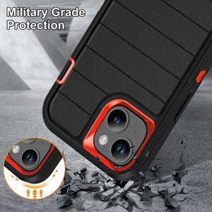 Defender Gen2 Rugged PC + Silicone Phone Case with Holder, For iPhone 14 Plus - ORIWHIZ