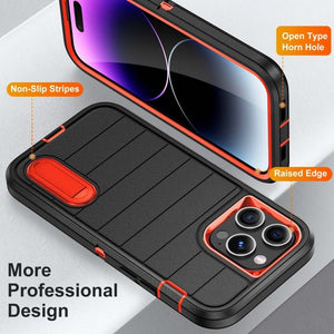 Defender Gen2 Rugged PC + Silicone Phone Case with Holder, For iPhone 14 Pro - ORIWHIZ