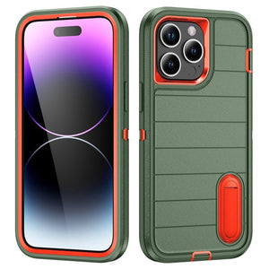 Defender Gen2 Rugged PC + Silicone Phone Case with Holder, For iPhone 14 Pro - ORIWHIZ