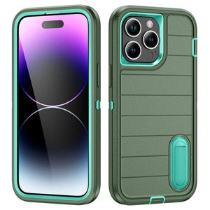 Defender Gen2 Rugged PC + Silicone Phone Case with Holder, For iPhone 14 Pro Max - ORIWHIZ