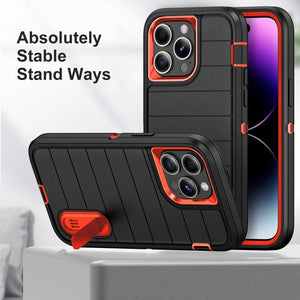 Defender Gen2 Rugged PC + Silicone Phone Case with Holder, For iPhone 14 Pro Max - ORIWHIZ