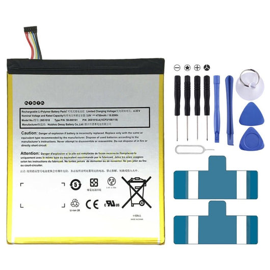 For Amazon Kindle Fire HD 8 6th Gen PR53DC 4750mAh Li - polymer Battery Replacement, For Amazon Kindle Fire HD 8 6th Gen - ORIWHIZ