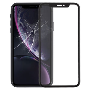 Front Screen Outer Glass Lens with Frame + OCA Optically Clear Adhesive for iPhone XR, For iPhone XR (Frame+OCA) - ORIWHIZ