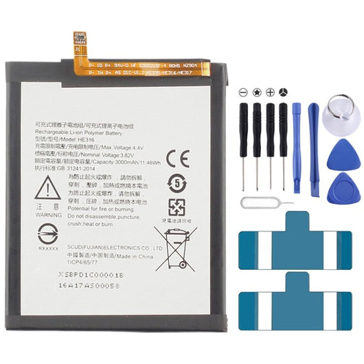 HE316 Li - ion Polymer Battery for Nokia 6 TA - 1000 TA - 1003, For Nokia 6 - ORIWHIZ