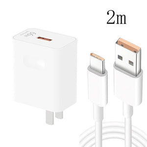 HW - 66W 66W USB Fast Charging Travel Charger + USB to Type - C Flash Charging Data Cable, US Plug, US Plug(1m), US Plug(1.5m), US Plug(2m) - ORIWHIZ