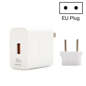 HW - 66W 6A USB Fast Charging Travel Charger With EU Plug Conversion Head, With EU Plug - ORIWHIZ