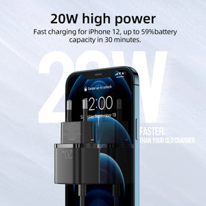 JOYROOM L - P202 Travel Series 20W PD USB - C / Type - C Mini Fast Charger, EU Plug, USB - C / Type - C - ORIWHIZ