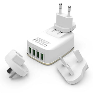 LDNIO A4404 4.4A 4 x USB Ports Smart Travel Charger, EU Plug, SAS5794EU, SAS5794UK, SAS5794US - ORIWHIZ