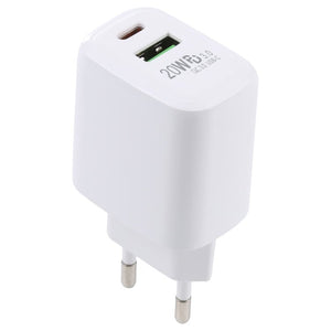 LZ - 215A+C 20W QC 3.0 USB + PD 3.0 USB - C / Type - C Fast Charging Travel Charger, EU Plug, EU Plug - ORIWHIZ