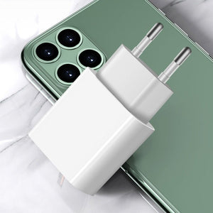 M117 2.4A Dual USB Port Flash Charger Travel Charger, EU Plug, Dual USB - ORIWHIZ