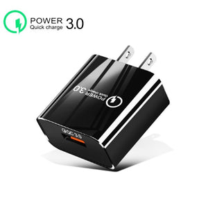 Mini QC3.0 USB 18W Mobile Phone Tablet Universal Fast Charger, US Plug, US Plug - ORIWHIZ