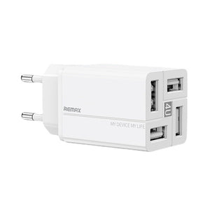 REMAX RP - U43 3.4A 4 USB Port Fast Charger, EU Plug, UK Plug - ORIWHIZ