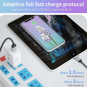 SDC - 18W 18W PD + QC 3.0 USB Dual Fast Charging Universal Travel Charger with USB to Micro USB Fast Charging Data Cable, AU Plug, USB to Micro USB (AU Plug) - ORIWHIZ