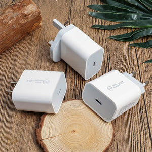 SDC - 20W 2 in 1 PD 20W USB - C / Type - C Travel Charger + 3A PD3.0 USB - C / Type - C to 8 Pin Fast Charge Data Cable Set, Cable Length: 1m,, US Plug, EU Plug, UK Plug - ORIWHIZ