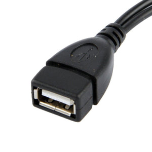 USB AF to Micro USB 3.0 + Micro USB 2.0 Cable for Galaxy Note III / N9000, Length: 20cm (Black) - ORIWHIZ