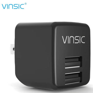 Vinsic 12W 5V 2.4A Output Dual USB Wall Charger USB Charger Adapter - ORIWHIZ