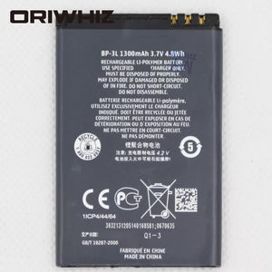 1300mAh BP-3L battery for Lumia710 610, 603, 3030, 510, 303 backup battery - ORIWHIZ