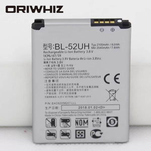 2100mAh BL-52UH mobile phone battery for internal replacement of L65 D285 D320 VS876 BL52UH - ORIWHIZ