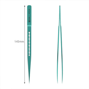 2UUL & WYLIE Ti11 Ti12 Titanium Alloy Tweezers Straight Curve Tip Forceps for Phone Motherboard Precise Wire Jump Chip IC Repair - ORIWHIZ