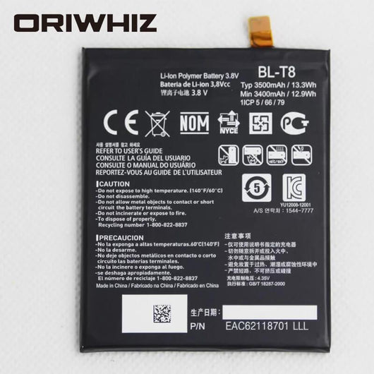 3500mah BL-T8 mobile phone battery for G Flex D950 D955 D958 D959 LS995 F340S BLT8 internal mobile phone lithium battery - ORIWHIZ