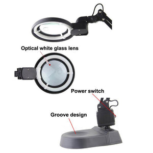 A138 5x 8x Folded Optical Dual Lens Magnifying Glass Light A138 With Stand - ORIWHIZ