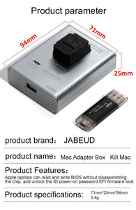 JABEUD UD-1600 Mac Adapter Box Kill Mac EFI BIOS Unlock Macbook 2008-2017 Bypass 2008 -2021 M1 Alternative BY-T200 BY-T203 DS-80 - ORIWHIZ