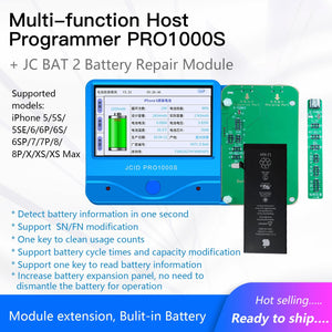 JC Pro1000S Battery Test Module Battery Health Tester Programmer for iPhone 5S SE 6 6P 6S 6SP 7 7P 8 8P X XS XSMAX - ORIWHIZ