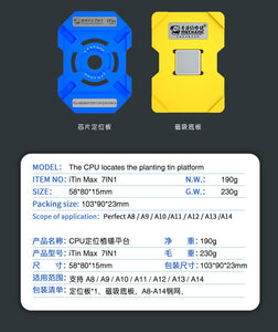 Mechanic iTin BGA Reballing Stencil Platform For iPhone A8/A9/A10/A11/A12/A13/A14 Motherboard CPU IC Chip Planting Tin Template - ORIWHIZ