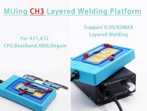 MIJING CH3 3 in1 Universal Mainboard Layred Welding Platform For iPhone X/XS/XSMAX CPU chip HHD Baseband Glue Removal - ORIWHIZ