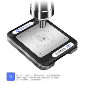 Mijing Z21 8 in 1 CPU Reballing Stencil Platform For iPhone A8 A9 A10 A11 A12 A13 A14 A15 IC Chip Tin Planting Template Fixture - ORIWHIZ