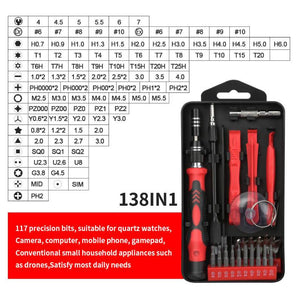 OEM Order Only 138in1 Precision Screwdriver Set, Magnetic Small Torx Hex Screwdriver Hand Tools Kit for Cellphone, Laptop, and Other Electronic - ORIWHIZ