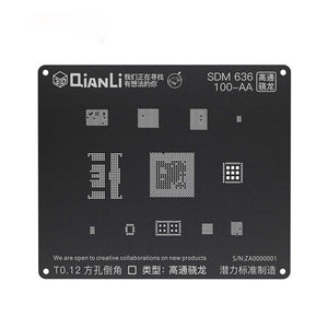 QIANLI iBlack 3D Steel mesh Reballing Stencil for Android Qualcomm EMMC MSM EMMC General DDR KIRIN 655 659 MSM 8937 2AA MTK 6582 - ORIWHIZ