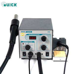 QUICK 706w+ 2 In 1 digital SMD BGA Rework Station Hot Air Gun Desoldering rework Station for Phone Repair Welding Tool - ORIWHIZ