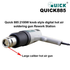 QUICK 885 Universal LCD SMD Electronic Thermostatic hot air Heat Gun intelligent welding gun soldering station for Mobile Repair - ORIWHIZ