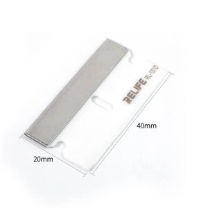 RELIFE RL-101D 20pcs Screen Glue Removal blade Metal Flat Spudger Blade Open Repair Tool kit for Mobile Phone - ORIWHIZ