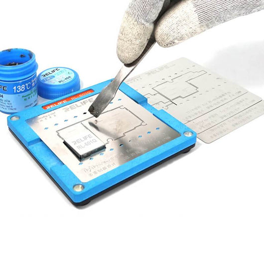 Relife RL-601Q BGA Reballing Stencil For Iphone X XS XSMAX 11 11PRO PROMAX Middle Layer - ORIWHIZ