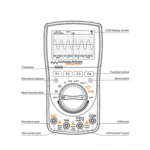 SUNSHINE DT-19MS 2 in1 Handheld Oscilloscope Digital Multimeter For Mobile Phone Repair Tester multifunction LCD Display Meter - ORIWHIZ