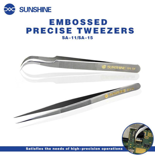 SUNSHINE SA-11 SA-15 Straight Tweezer Precision Repair Tools for Moblie Phone PC Tweezers for Eyelash Makeup Hand Tools - ORIWHIZ