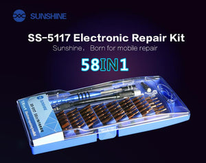 SUNSHINE SS-5117 58 in 1 Screwdriver Set Bits Kit for Phone Mobile IPad Camera Maintenance Tools Screwdriver Set Repair tools - ORIWHIZ