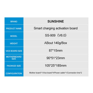 SUNSHINE SS-909 V6.0 Universal Battery Charging Activation Board Tester Fast Charging Plate For IPhone Ipad Android Phone Repair - ORIWHIZ